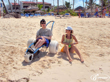 Load image into Gallery viewer, Vipamat Hippocampe Beach and All-Terrain Wheelchair - Marbled Blue