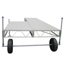 Load image into Gallery viewer, Patriot Docks 32' Patio Rolling Dock aluminum gray decking