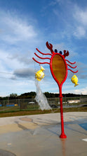 Load image into Gallery viewer, Rain Drop Products Silly Wet Crab Water Feature Mounted on a Splash Pad