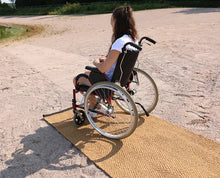 Load image into Gallery viewer, Lady In A Wheelchair on a AccessRec Cocopath Mat