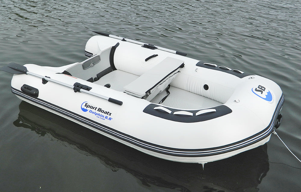Inflatable Sport Boats Dolphin EVA Teak 2-n-1 Air Floor 8.8′