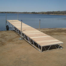 Load image into Gallery viewer, Patriot Docks 24' Straight Roll-in Dock Cedar Decking