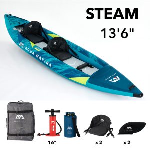 Aqua Marina Steam 2 Person Inflatable Kayak