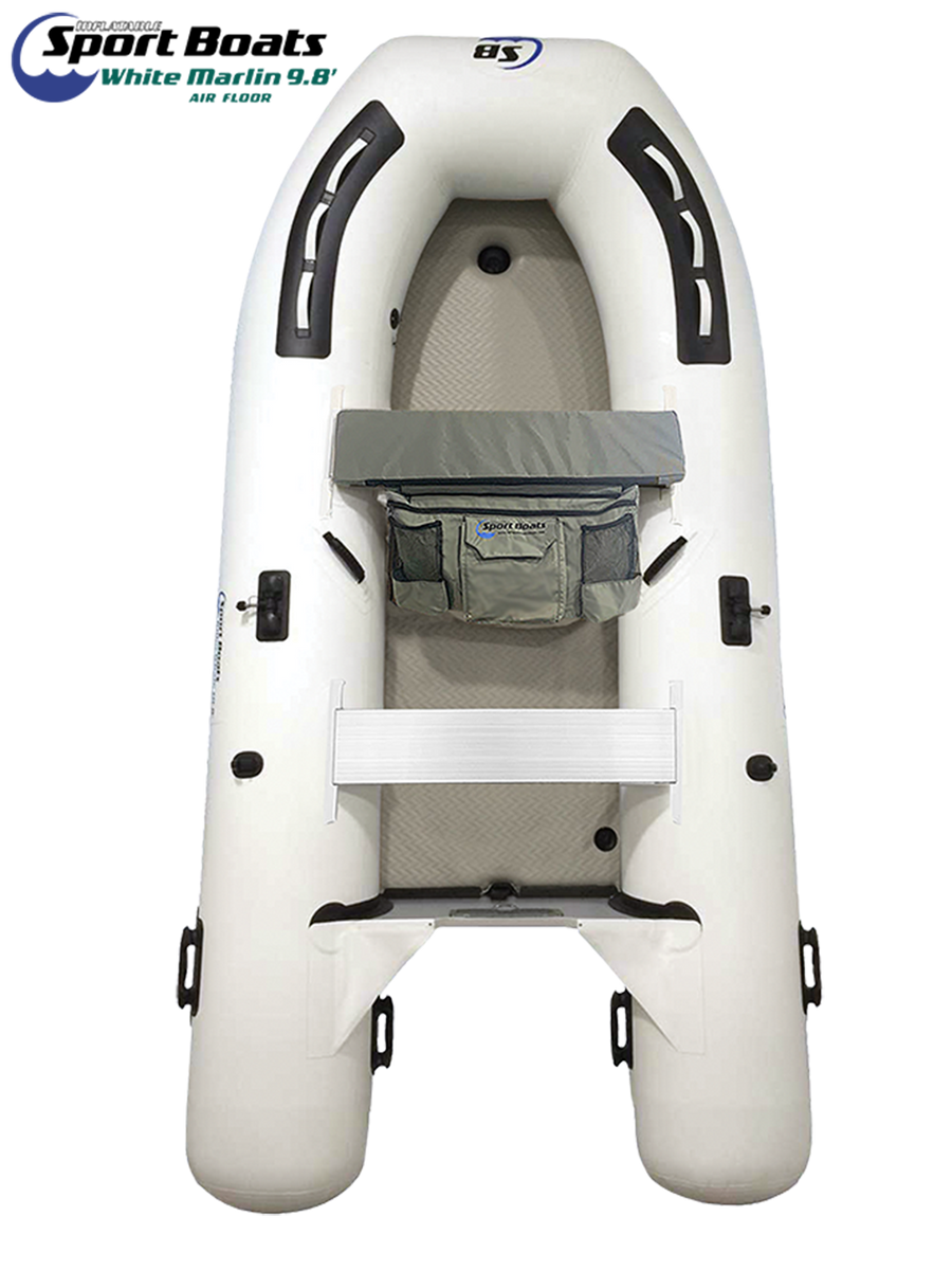 Island Hopper White Marlin 9.8′ Air Floor Inflatable sports Boat