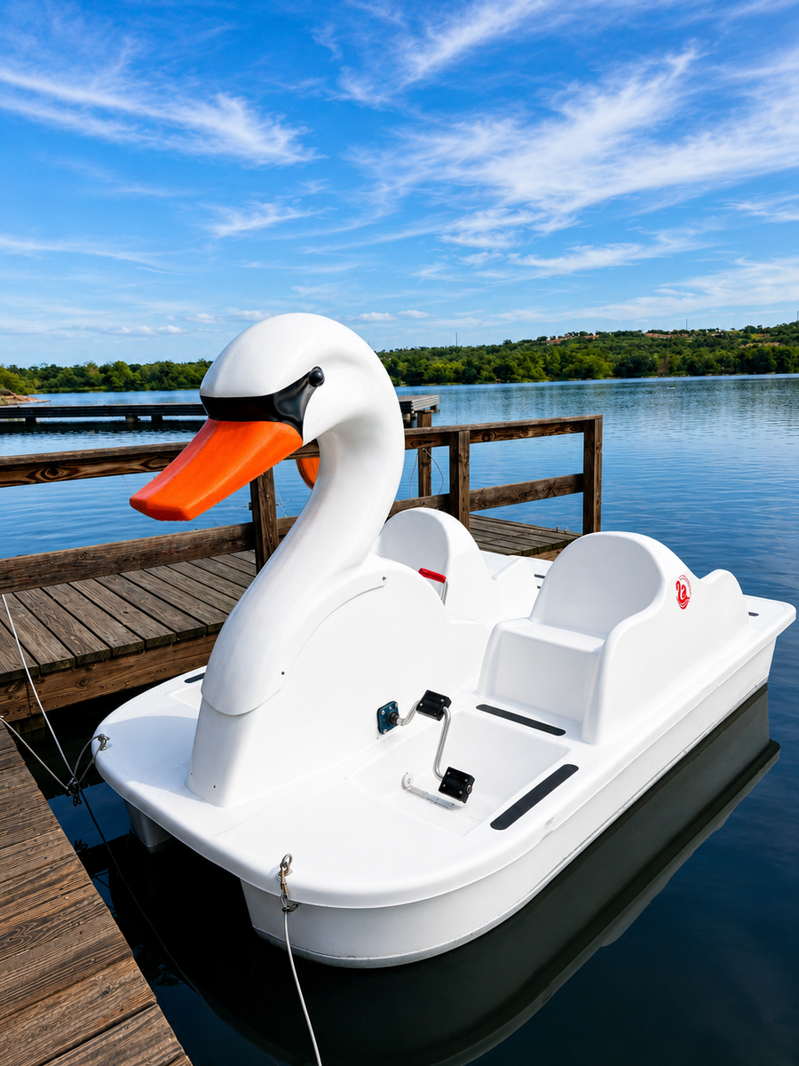 Adventure Glass Swan Pedal Boat 4 Person Platform – Light As Air Boats