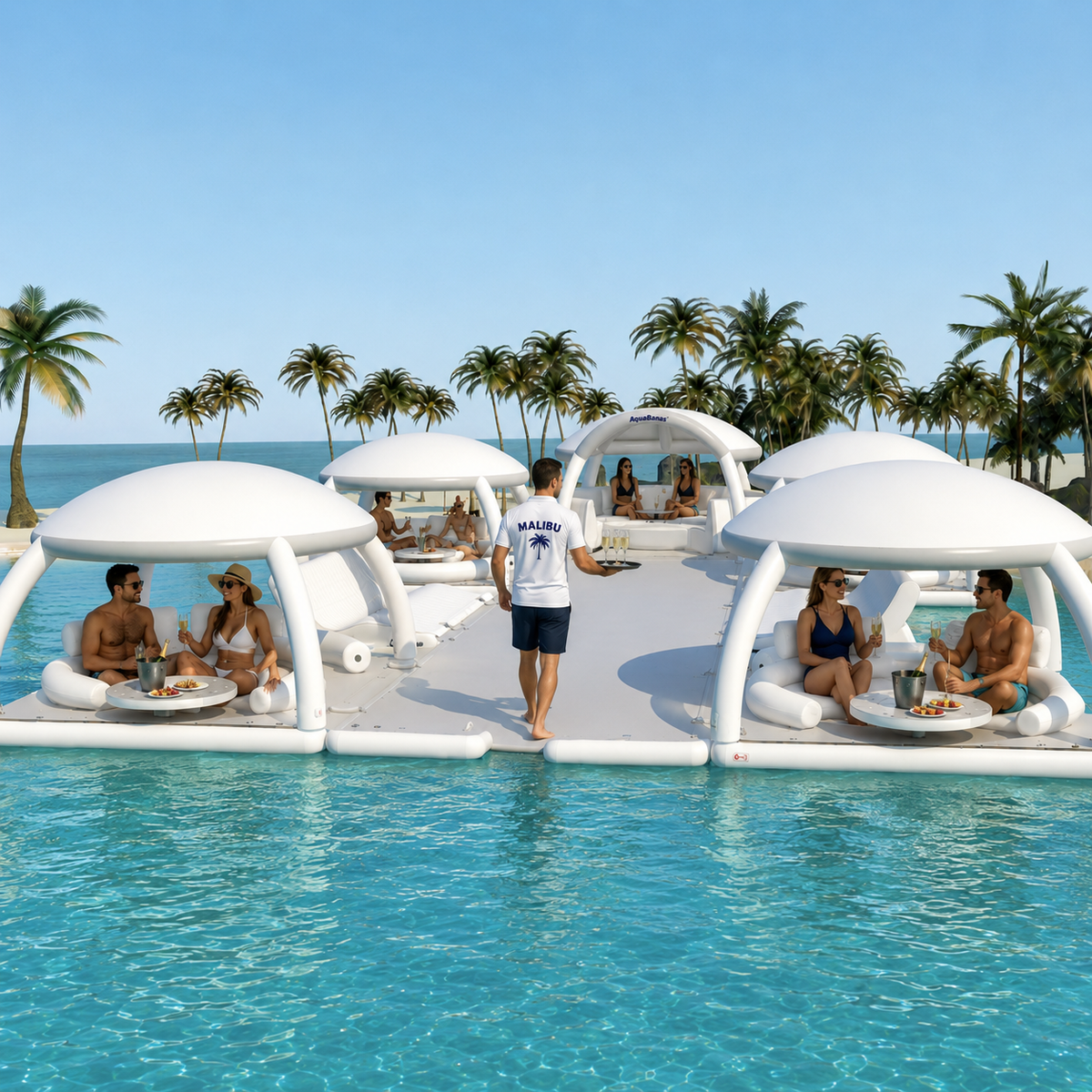 AquaBanas The Cove Inflatable Island Resort Package – Light As Air