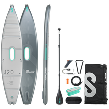 Load image into Gallery viewer, SipaBoards Tourer Silver Electric Motorized SUP 12'