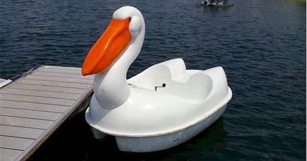 Adventure Glass Pelican Classic 2 Person Paddle Boat on the water