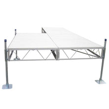 Load image into Gallery viewer, Patriot Docks 16' Patio Stationary Dock gray aluminum decking