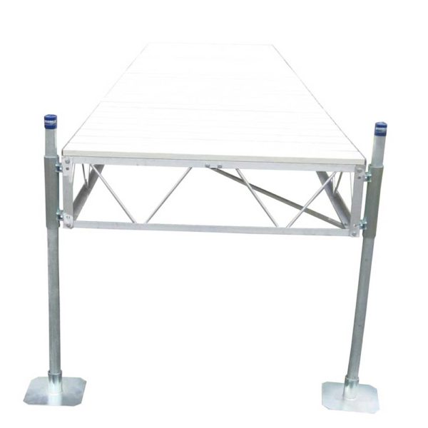 Patriot Docks 40' Straight Stationary tan poly decking Dock