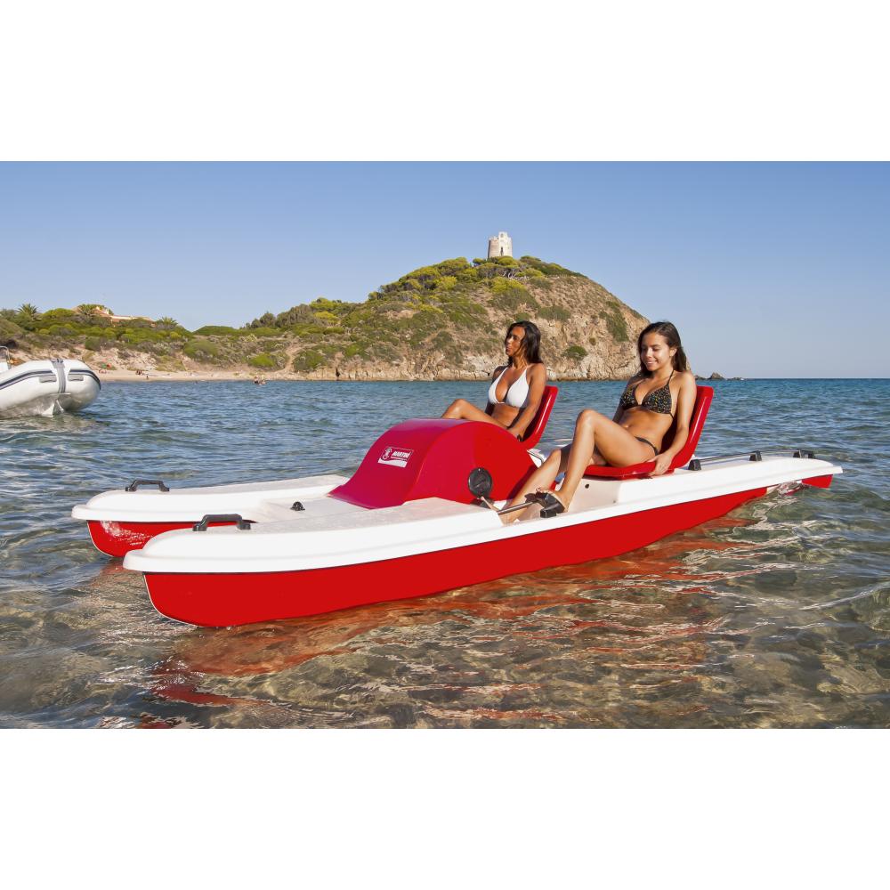 four person pedal boat Martini Nautica Speedy 4 Color Frame:AMBER OneUp Components Wave Pedals discount:academygrade4