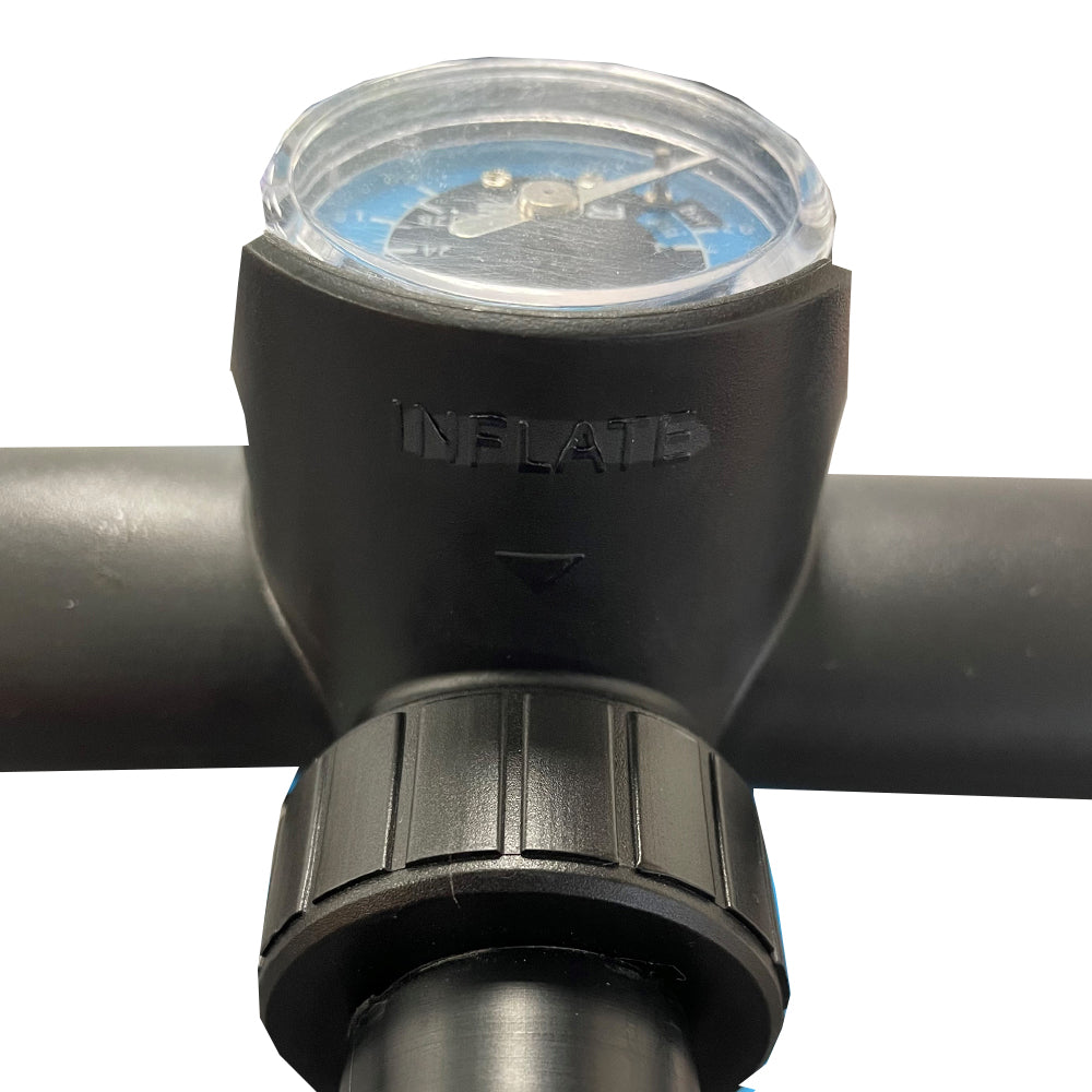 Rave iSUP Dual Action Hand Pump Gauge side view
