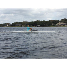 Load image into Gallery viewer, Boat - Woman rowing with the Little River Marine Regata Rowing Shell on not so calm water