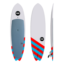 Load image into Gallery viewer, POP Board Co 9'6" Saltwater Beaver Red/ Blue Fiberglass Paddle Board