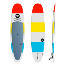 Load image into Gallery viewer, POP Board Co 11'6" Throwback Red/Yellow/Blue Fiberglass SUP