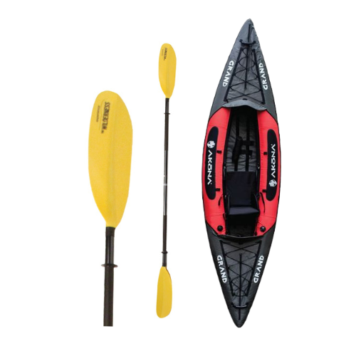 Akona Grand Inflatable Single Kayak and Wilderness Kayak Paddle