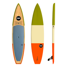 Load image into Gallery viewer, POP Board Co 12'0" Americana Green/Cream/Orange Fiberglass Paddle Board