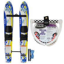 Load image into Gallery viewer, Rave Steady Eddy Trainer Water Ski with Rave  75' 4-Section Ski Rope w/NBR Tractor Grip - Pro