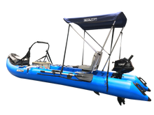 Load image into Gallery viewer, Scout Inflatables 430 Scout 14’ x 3.5” loaded with stuff, bamini and tohatsu motor