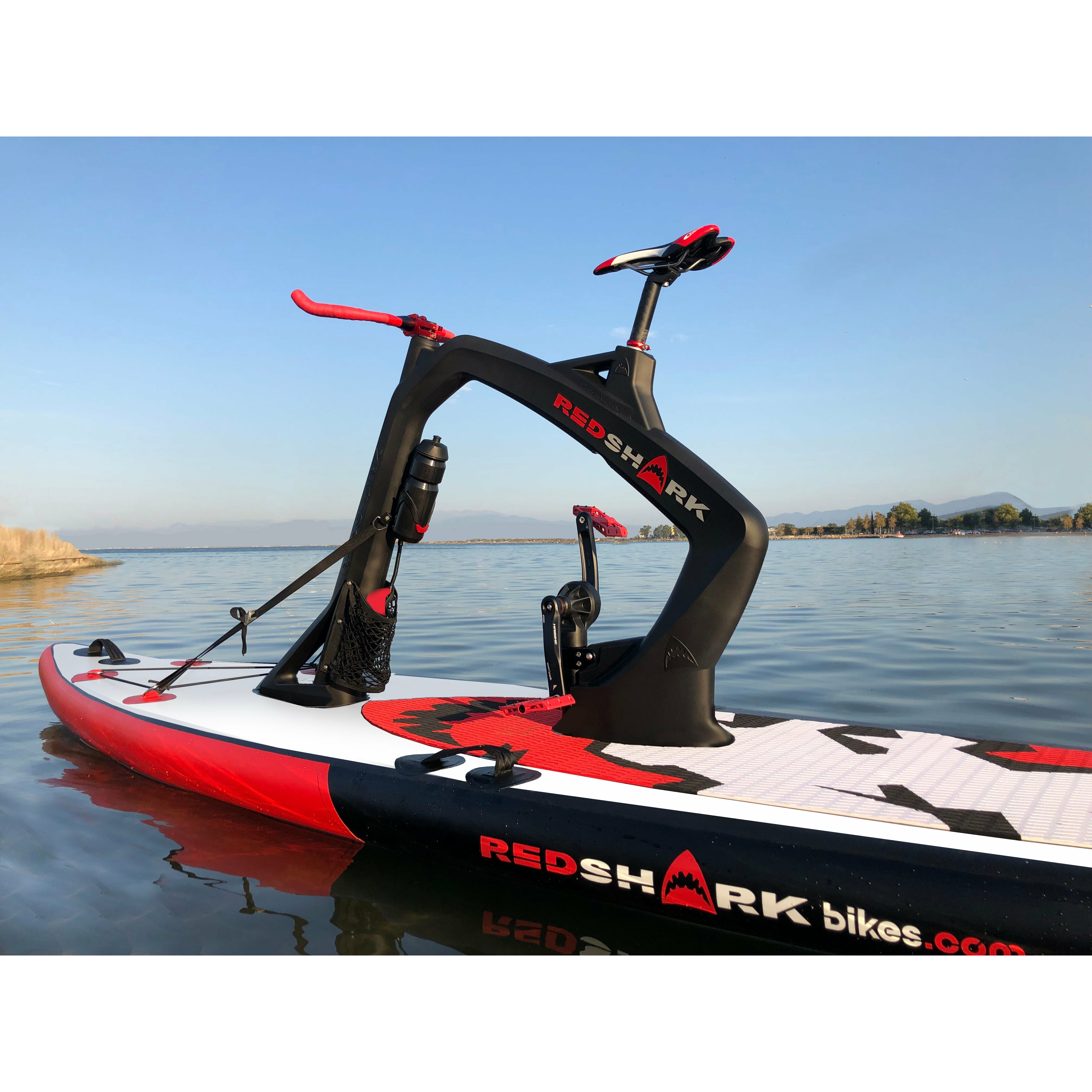 Red Shark Bike Surf Fitness Water Bike Back View