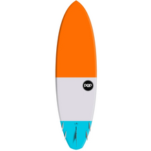Load image into Gallery viewer, POP Board Co 8'6" Guru Orange/ Blue Fiberglass Paddle Board
