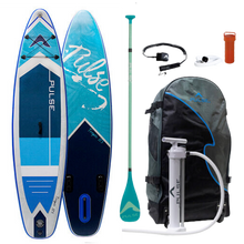 Load image into Gallery viewer, Pulse The Tropic 13 ft Inflatable Stand Up Paddleboard with Leash, paddle, repair kit and carry bag and  Women's SUP Paddle