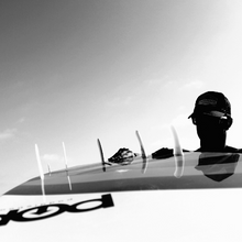 Load image into Gallery viewer, POP Board Co 9'6" Saltwater Beaver Red/ Blue Fiberglass Paddle Board