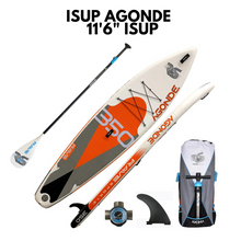 Load image into Gallery viewer, Rave Sports 11'6" Agonde 350 Orange Inflatable Paddleboard
