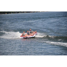 Load image into Gallery viewer, 3 people enjoying Rave Sports Warrior III - 3 Rider Towable 02379