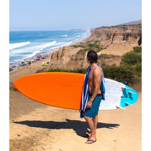 Load image into Gallery viewer, POP Board Co 8'6" Guru Orange/ Blue Fiberglass Paddle Board