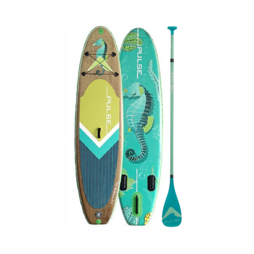 Pulse The Seahorse 10'6" Inflatable Stand Up Paddleboard and Women's SUP Paddle