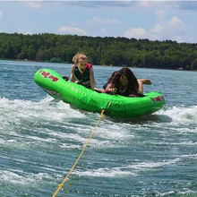 Load image into Gallery viewer, 2 woman enjoyed riding Rave Sports Mambo 3 Rider Towable 02463