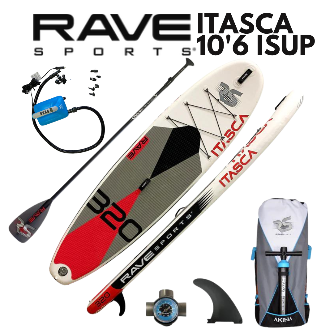 Rave Sports 10'6" Itasca Salmon Red Inflatable Paddleboard