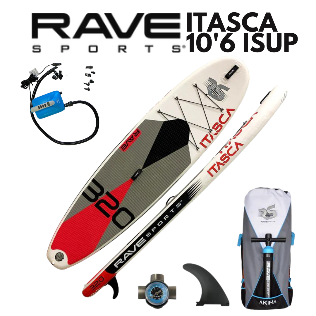 Rave Sports 10'6" Itasca Salmon Red Inflatable Paddleboard