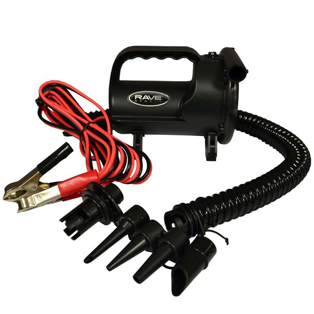 Rave 12V High Pressure Inflator/Deflator with Alligator clips