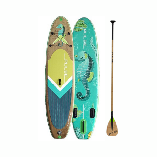 Pulse The Seahorse 10'6" Inflatable Stand Up Paddleboard and Bamboo Carbon Fibre
