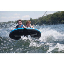 Load image into Gallery viewer, 2 person enjoying Rave Sports Storm 2 Rider Towable 02322