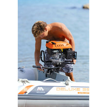 Load image into Gallery viewer, Boat - Man installing motor to the Aqua Marina DeLuxe U-Type Yacht Tender 8&#39;2&quot; (250cm) with DWF Air Deck BT-UD250 