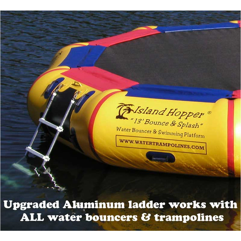 Island Hopper Aluminun Ladder attached in Island Hopper 13 Bounce and Splash
