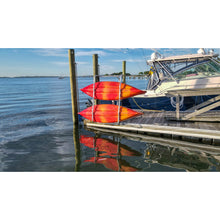 Load image into Gallery viewer, Kayak Dock - Seahorse Docking Floating Dock Double Kayak Launch And Stow in the Stowed Position