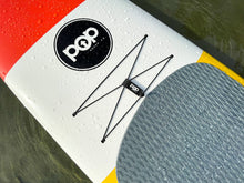 Load image into Gallery viewer, POP Board Co 11'6" Throwback Red/Yellow/Blue Fiberglass SUP