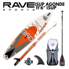 Load image into Gallery viewer, Rave Sports 11'6" Agonde 350 Orange Inflatable Paddleboard