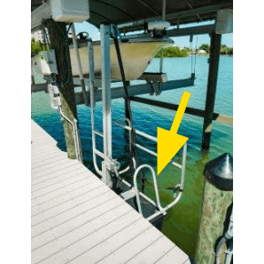 Seahorse Docking  Swing Down Swim Ladder – Light As Air Boats