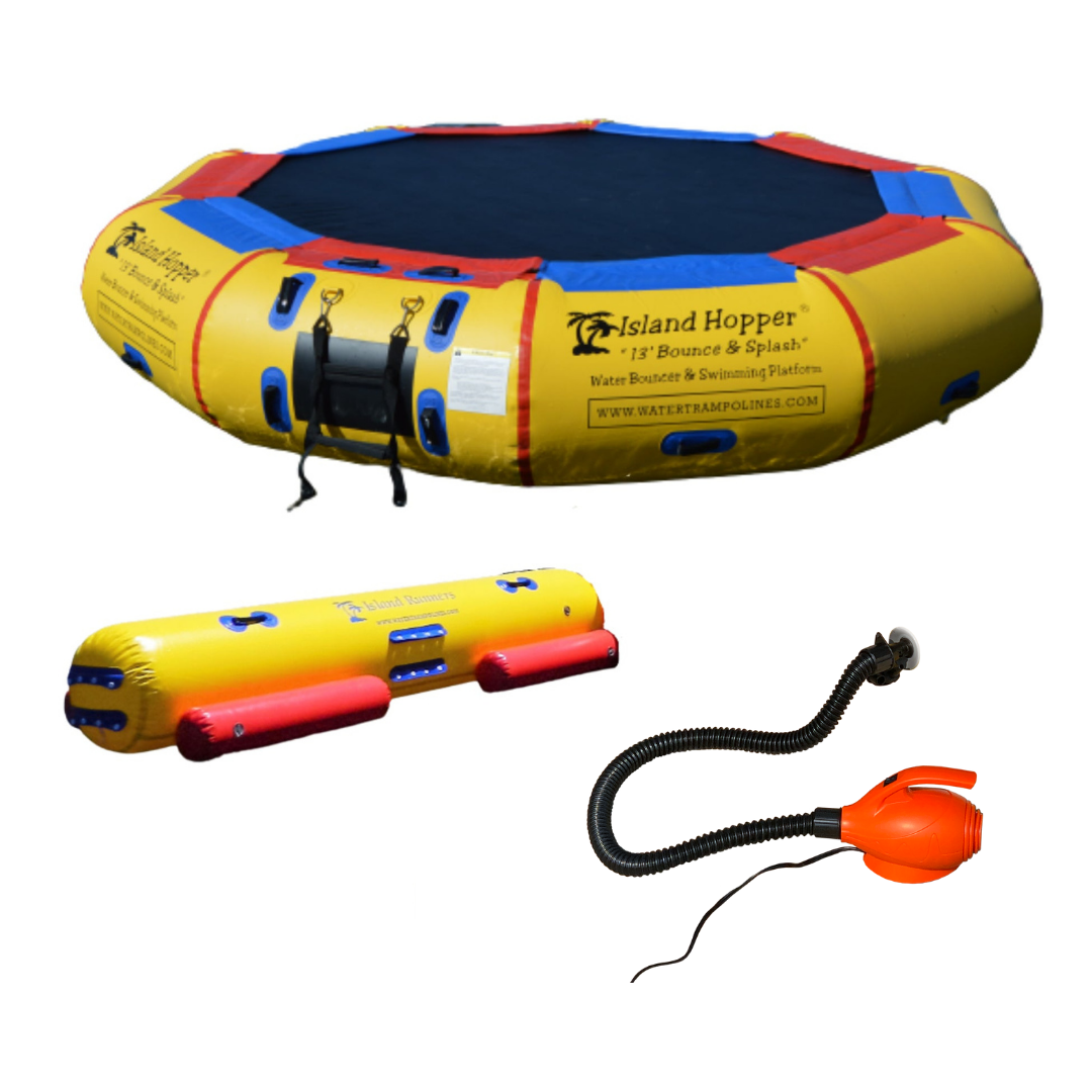 Island Hopper 13′ Bounce-N-Splash Padded Water Bouncer 13'BNS