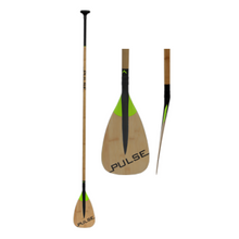 Load image into Gallery viewer, Pulse Bamboo Carbon Adjustable iSup Paddle