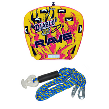 Load image into Gallery viewer, Rave Sports Diablo III - 3 Rider Towable 02641 with Heavy Duty Tow Harness 02335