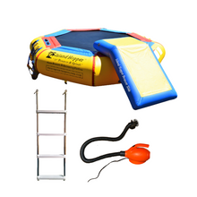 Load image into Gallery viewer, Island Hopper 10’ Bounce-N-Splash Padded Water Bouncer With Slide Attachment Water Park  10BNS-WP