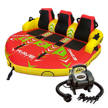 Load image into Gallery viewer, Rave #Epic 3P Towable Tube with Rave High Speed Inflator/Deflator
