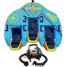 Load image into Gallery viewer, Rave Charger 3P Towable Tube with RAVE high speed inflator/deflator
