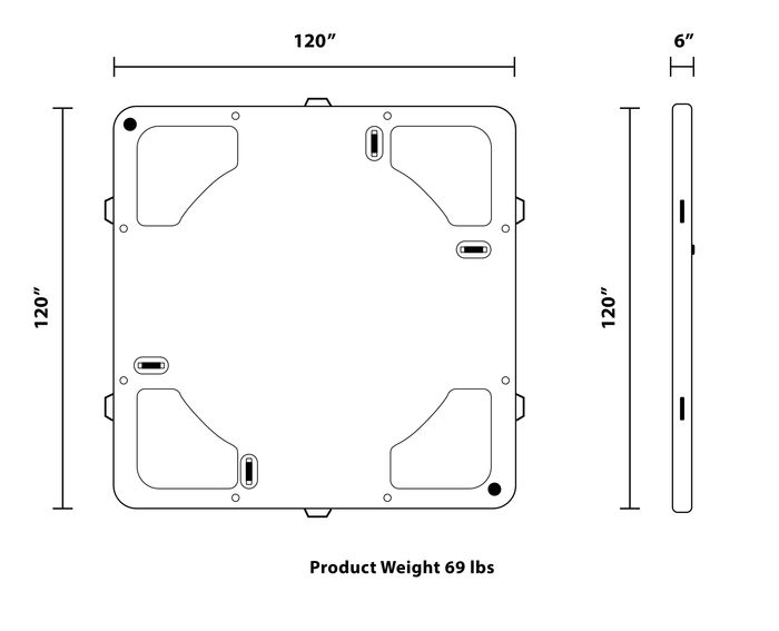 Rave Sports Aqua Dock 10' X 10'